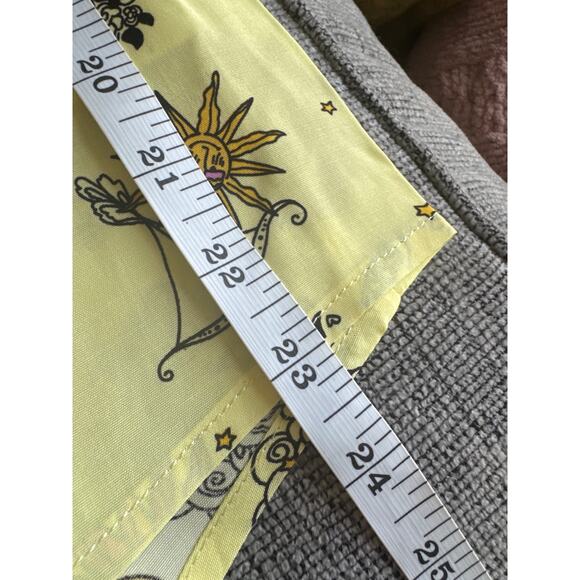 ModCloth Genuine Self Sleeveless Blouse Yellow Astrology Zodiac Women Sz XS NWT - Picture 8 of 8